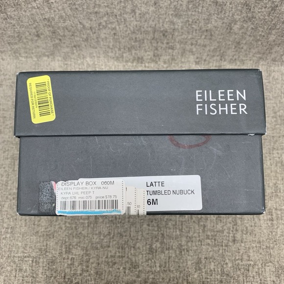 Eileen Fisher women Sandals Kyra tan Nubuck Leather Open‎ Peep Toe Size 6 - Picture 14 of 14